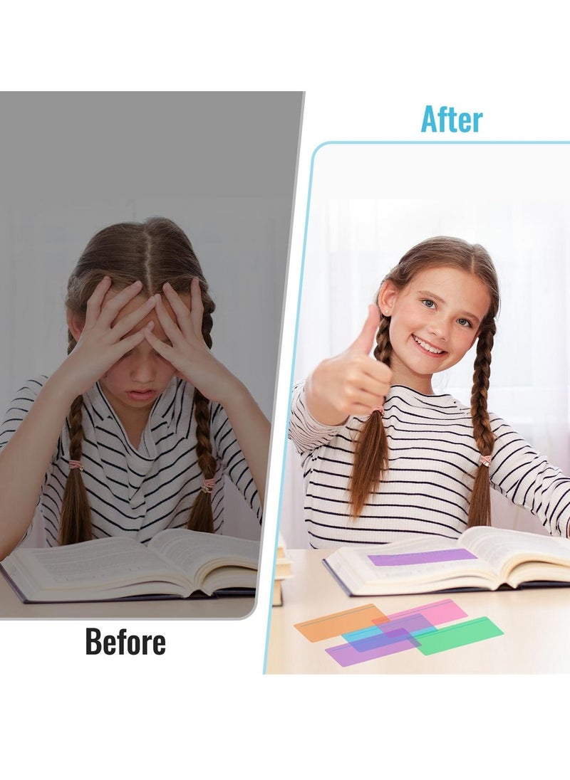 Y&D Guided Reading Strips, Colored Visual Aids for Children and Adults, Tracking Rulers Students Teachers, 8 PCS  - Image 5
