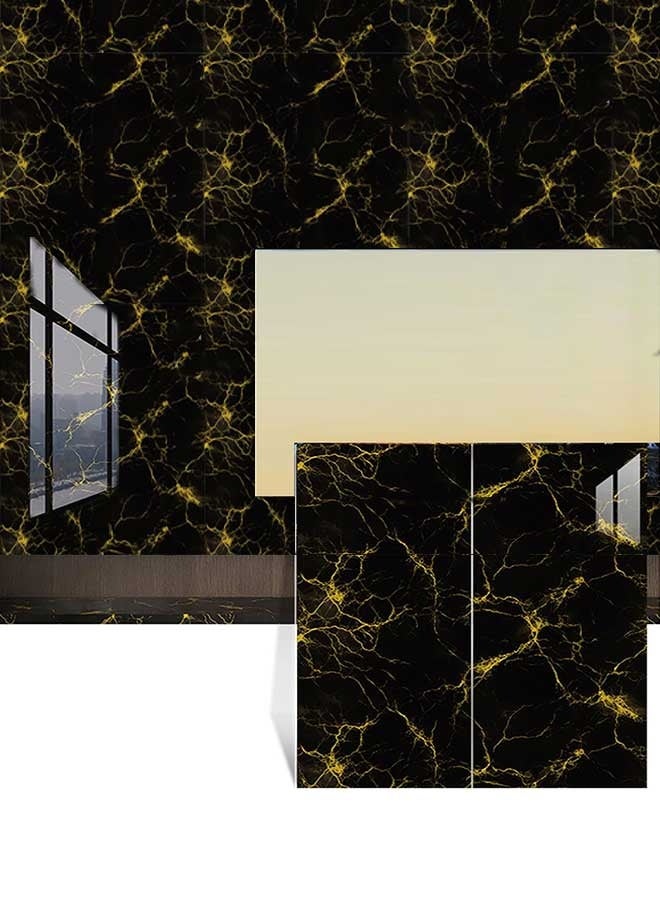 رَوَائِد عدد 10 ألواح حائط رخامية لاصقة مقاومة للماء بحجم 31.5 × 15.75 بوصة – مقاومة للحرارة، مثالية لجدران المطبخ والحمام وغرف المعيشة والنوم وجدران التلفزيون - Image 1