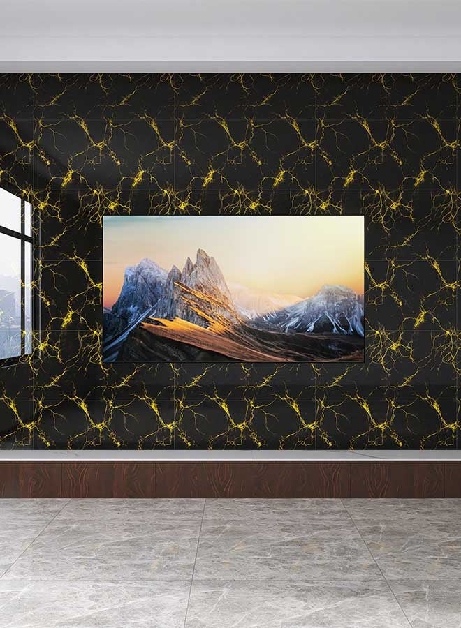 رَوَائِد عدد 10 ألواح حائط رخامية لاصقة مقاومة للماء بحجم 31.5 × 15.75 بوصة – مقاومة للحرارة، مثالية لجدران المطبخ والحمام وغرف المعيشة والنوم وجدران التلفزيون - Image 3