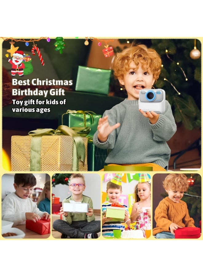 meoonley Kids Camera Instant Print, 1080P HD Instant Digital Cameras, Video Recorder Selfie Cameras, Christmas Birthday Gifts for Boys Girls Age 3 4 5 6 7 8 9 10 with Print Photo Paper & 32GB SD Card, White - Image 4