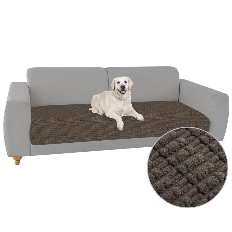 Foxdecor Couch Cover Sofa Covers Washable  Dog Bed Cover Couch Covers for 3 Cushion Couch Sofa Pet Friendly  Dog Couch Cover Furniture Covers for Pets.(Chocolate 32x53 inch) - Image 1