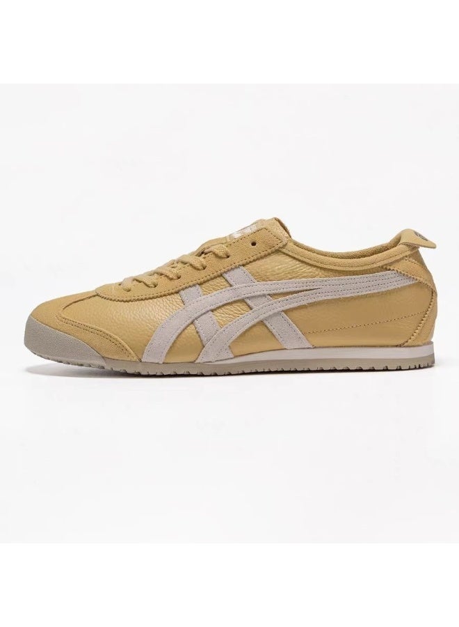 تايجر Onitsuka Tiger Mexico 66 Leather Sneaker in Tan with Light Grey Size36