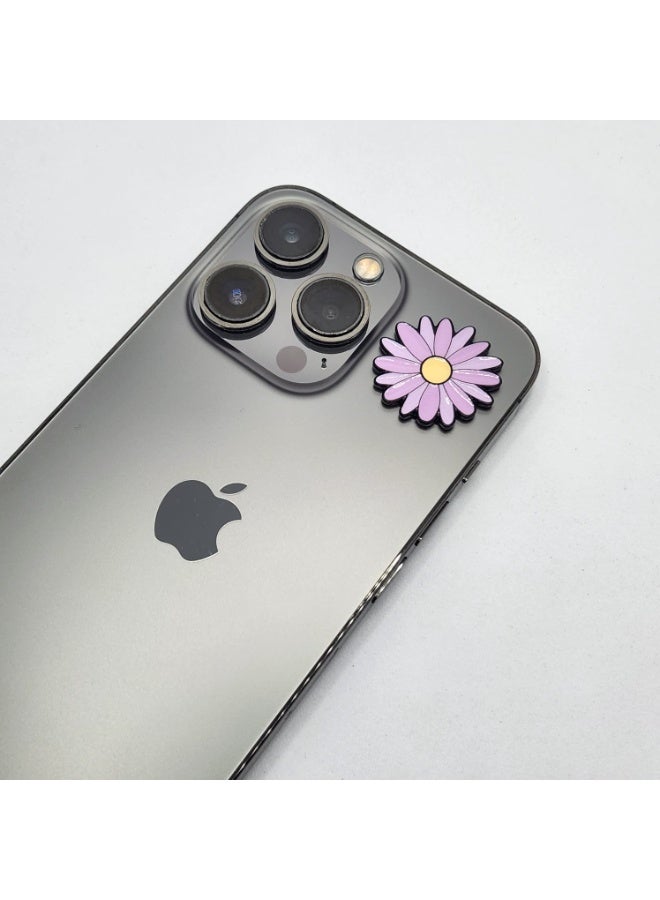 3M Purple Daisy Flower Phone Sticker, Adhesive Decal compatible with iPhone, Floral Design, Lavender - Image 3
