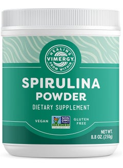 Vimergy Natural Spirulina Powder, 83 Servings – Super Greens Powder – Nutrient Dense Blue-Green Algae Superfood for Smoothies & Juices – Immune Support - Non-GMO, Gluten-Free, Vegan & Paleo (250g)  - Image 1