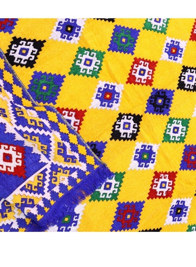 SMART HOME Excellent Syrian double-sided rug and rug, with a velvety texture, with beautiful patterns made of high-quality foods, ground seating mats for trips, camping, hiking, and land, a luxurious rug 3X2 M - Image 3