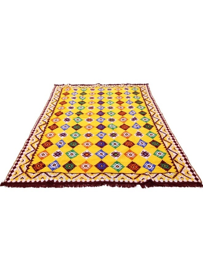 SMART HOME Excellent Syrian double-sided rug and rug, with a velvety texture, with beautiful patterns made of high-quality foods, ground seating mats for trips, camping, hiking, and land, a luxurious rug 3X2 M - Image 4