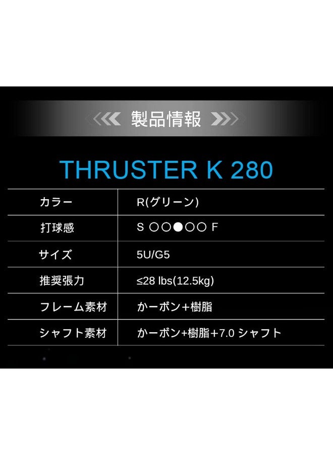 VICTOR TK-280-R-5U Thruster Series Strung Badminton Racket -Pastel Green - Image 3