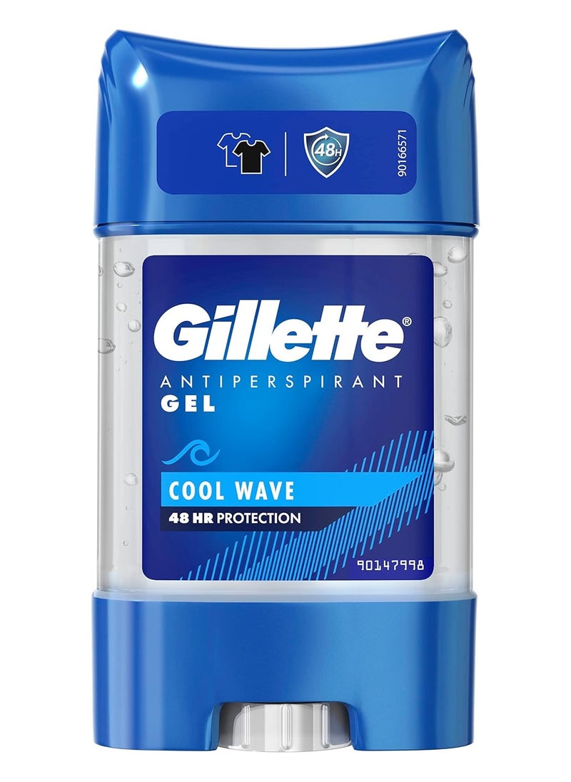 Gillette - Gillette Antiperspirant Deodorant Gel For Men, 420 ml (70 ml x 6), 48-Hour Invisible Sweat and Odour Protection, Artic Ice - Image 1