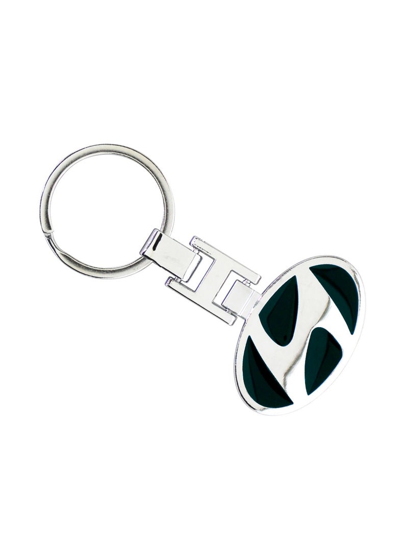 ميدالية مفاتيح معدنية بشعار سيارة هيونداي من الفولاذ المقاوم للصدأ