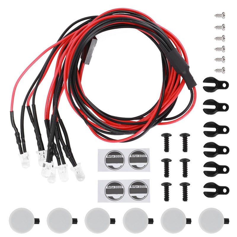 LED Roof Luggage Rack Lights Round Lampshade Fit for Traxxas Trx4/SCX10 II 90046 90047 1/10 RC Car6LED - Image 3