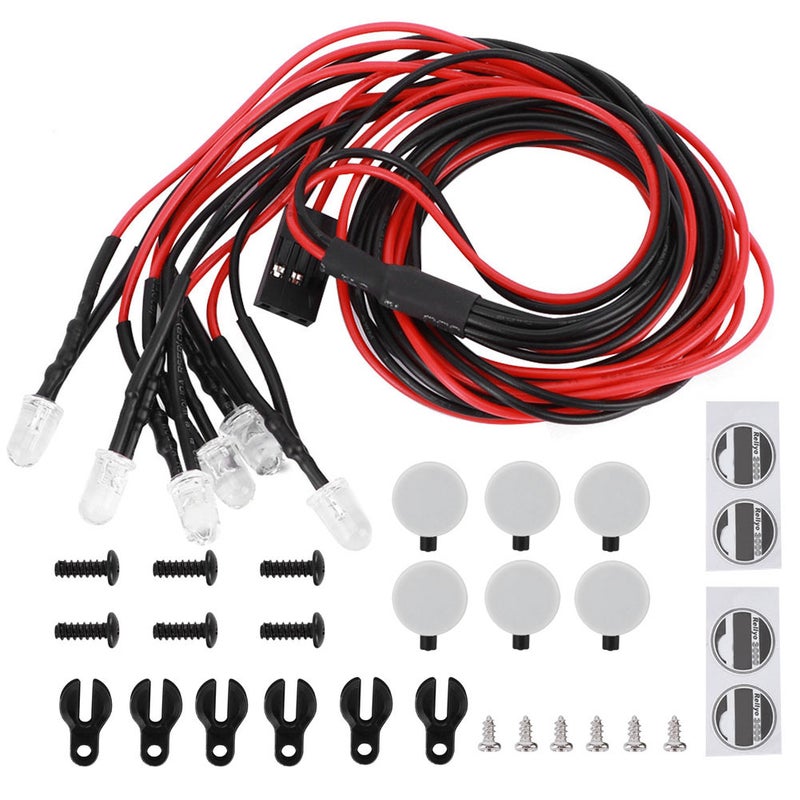 LED Roof Luggage Rack Lights Round Lampshade Fit for Traxxas Trx4/SCX10 II 90046 90047 1/10 RC Car6LED - Image 2