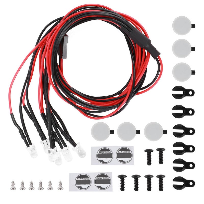 LED Roof Luggage Rack Lights Round Lampshade Fit for Traxxas Trx4/SCX10 II 90046 90047 1/10 RC Car6LED - Image 5