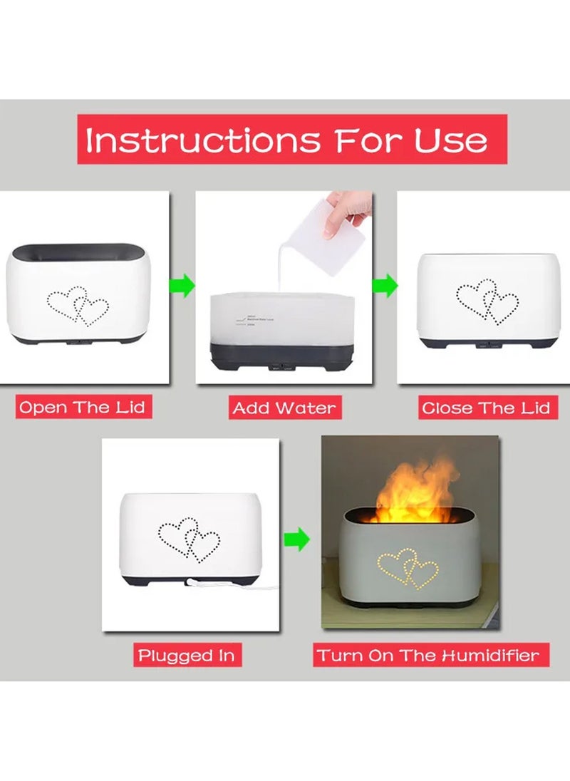 FEND Fend Fragrant Oil Diffuser Large Capacity Simulation Flame Upgrade Mist Air Humidifier Black  - Image 4