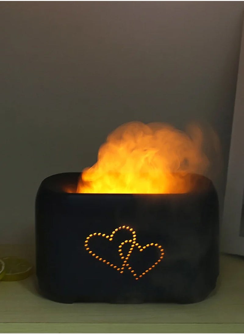 FEND Fend Fragrant Oil Diffuser Large Capacity Simulation Flame Upgrade Mist Air Humidifier Black  - Image 1