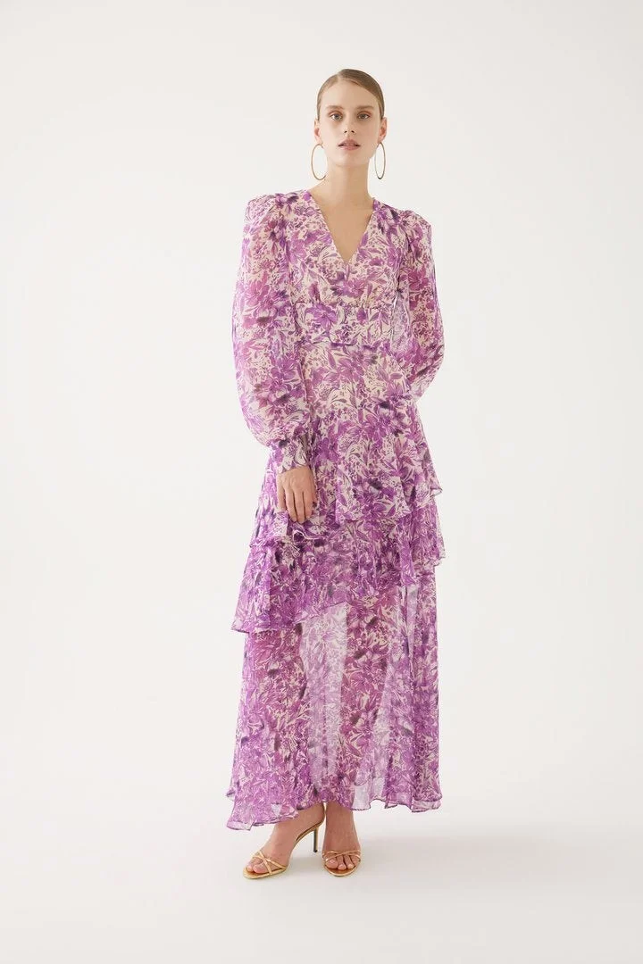 EXQUISE Floral Patterned Dress