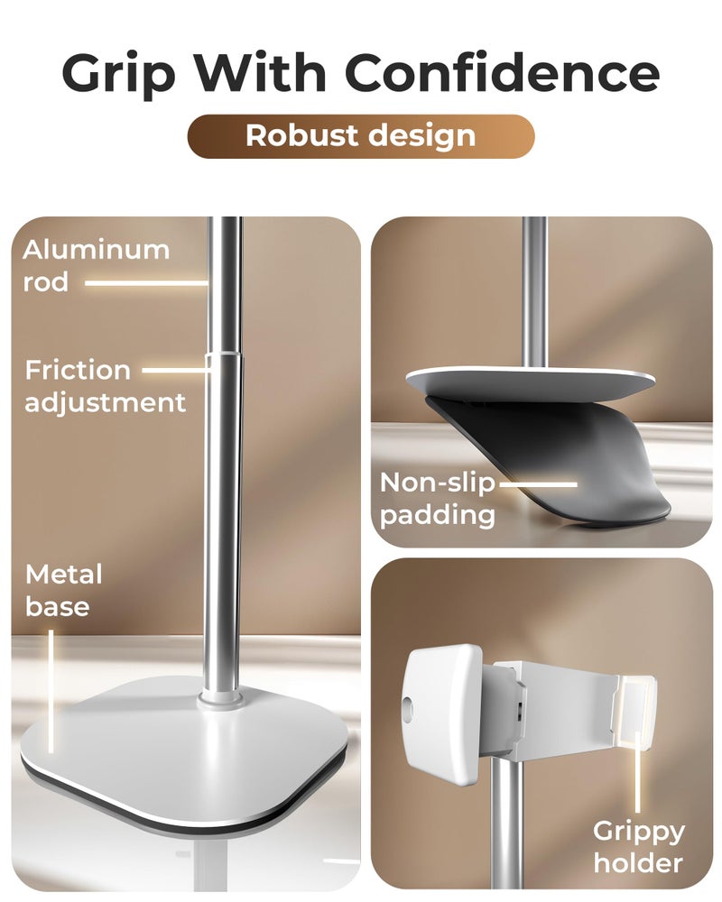 Cooper ChatStand, [Gift Family Pack], Adjustable Cell Phone Stand for Desk, Phone Stand for Recording, iPhone Holder, Small Tripod for iPhone,Fits Samsung, Android Smartphones, (White & Black, 2-Pack) - Image 4