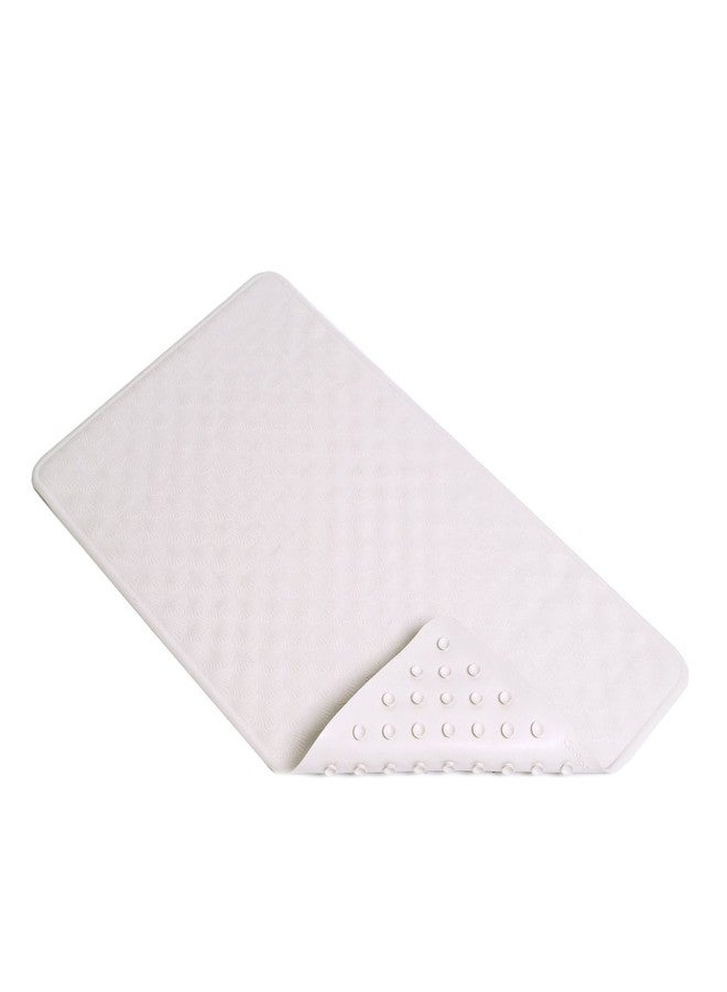 Con-Tact Brand Rubber Bath Mat, White Shells, 28" x 16"