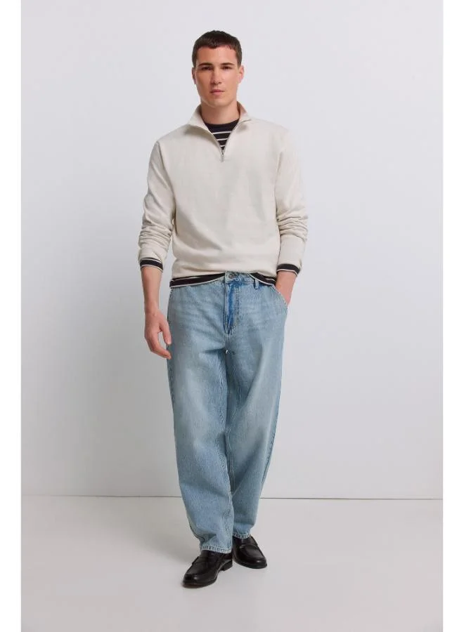 Basic funnel neck jumper