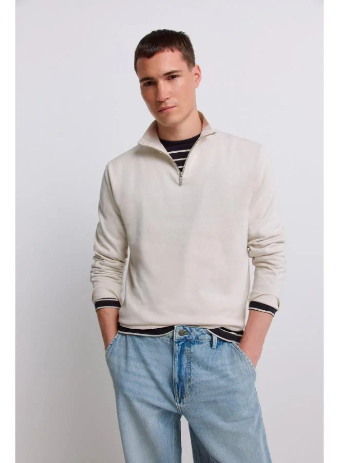Springfield  Basic funnel neck jumper for Men | Best Price UAE