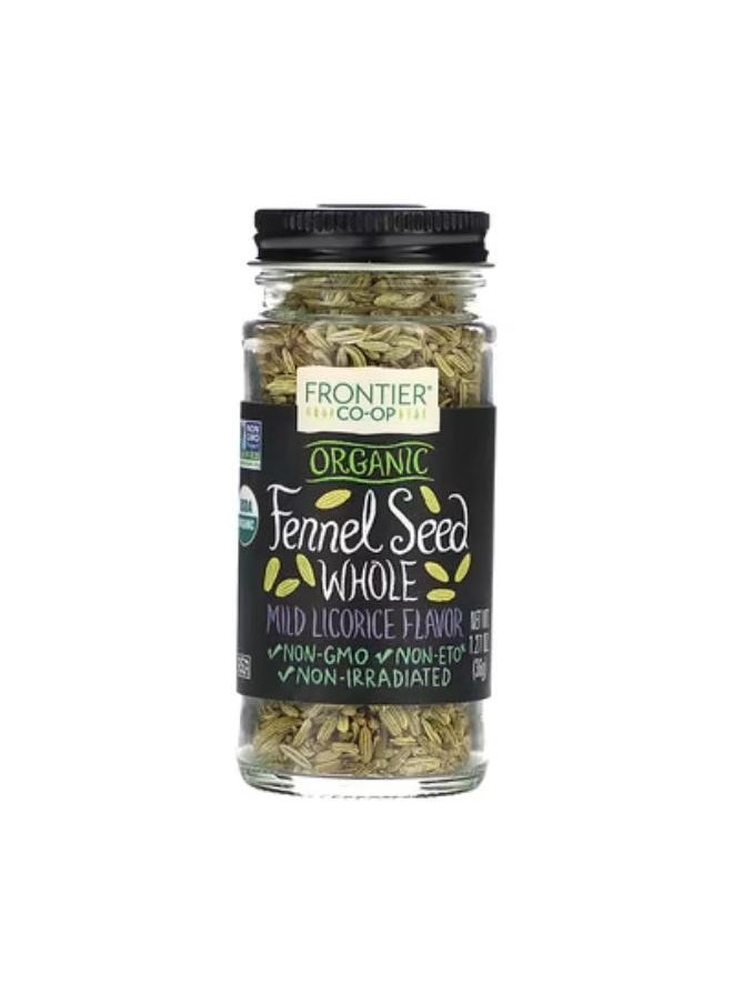 Frontier Co-op Organic Fennel Seed, Whole, 1.27 oz (36 g) 