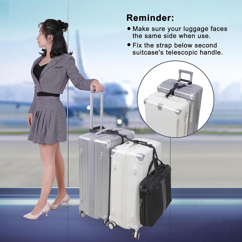 Vigorport Luggage Straps, Luggage Connector Straps for Suitcases Add A Bag and Connect Your 2 Suitcases Together Adjustable Attachment Accessories Belts (1'' Width S Size) - Image 5