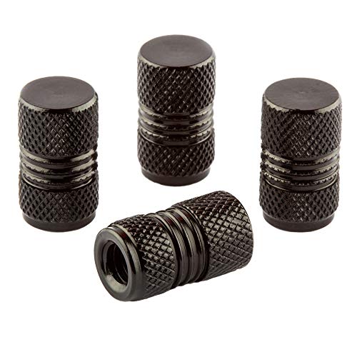 Bike Bits Presta Valve Caps - Use On Presta/French Valves (4 Pack) (Black, Hamburger) - Image 1