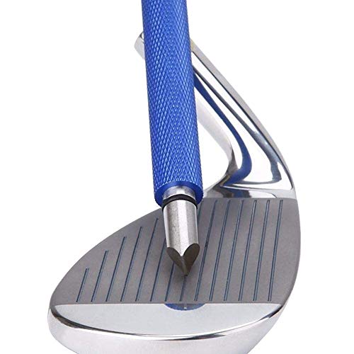 Bulex Golf Club Groove Sharpener, Re-Grooving Tool and Cleaner for Wedges & Irons - Generate Optimal Backspin - Suitable for U & V-Grooves, Blue - Image 1