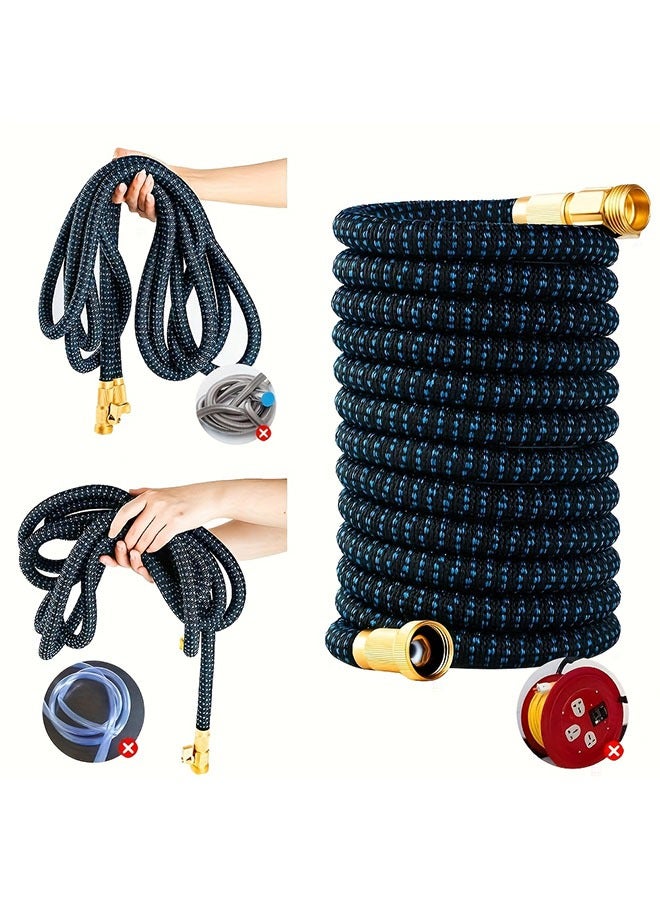 خرطوم حديقة مرن قابلة للتوسيع قابلة للتوسيع 7.5 متر مع واجهة 3/4 بوصة القياسية الأمريكية ، 3x سحر المطاط مرنة أنبوب الماء القوي القوي المنزلي أنبوب ماء غسل السيارة عالي الضغط ، أداة خرطوم 25 قدمًا للري ، جودة قوية للغاية - Image 4