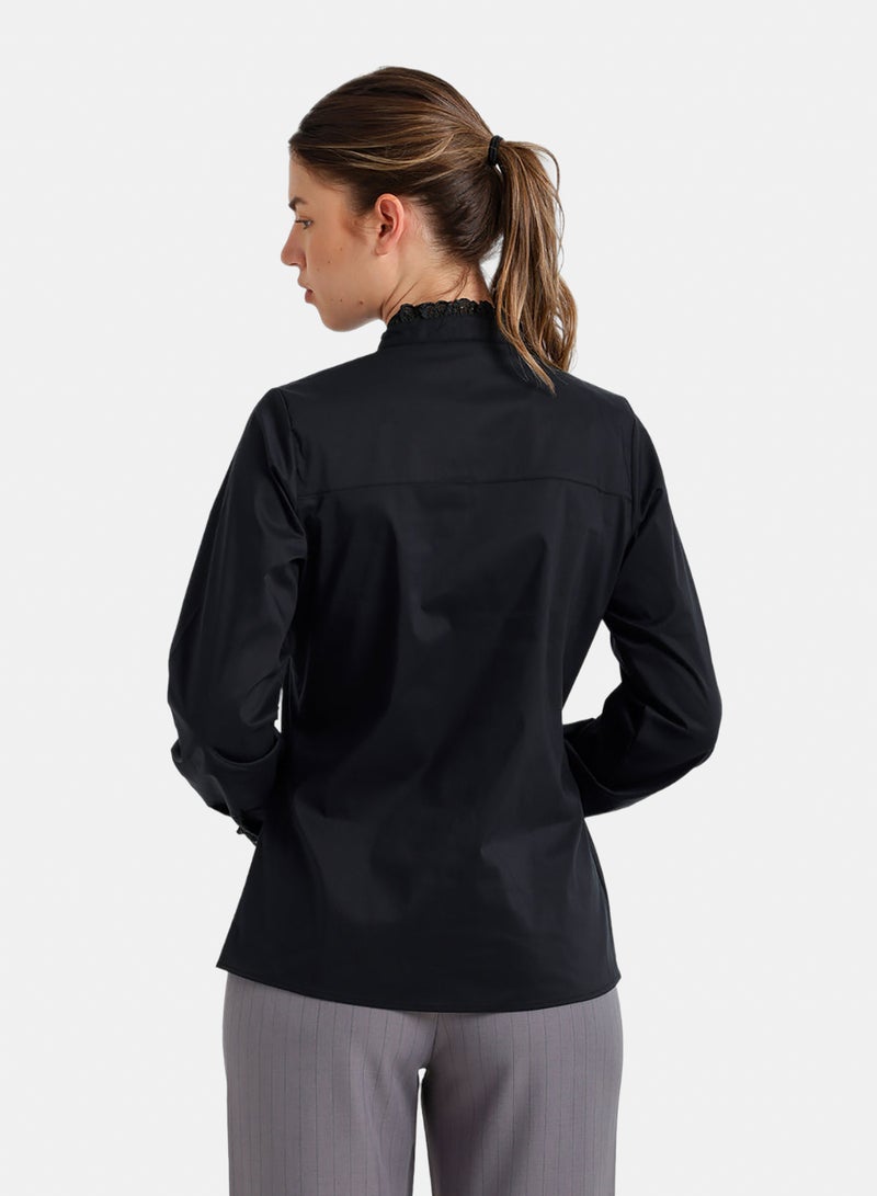 Carina Mandarin Lace Collar Shirt - Image 4