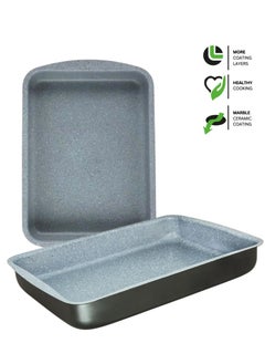 Dorsch Danish Design Non-Stick Rectangular Roasting Pan - Ceramic Coating, PTFE Free, TUV Tested, Oven Safe, PFOA Free, Scratch Resistant, Eco-Friendly, Easy to Clean, Even Heat Distribution (39 CM)  - Image 5