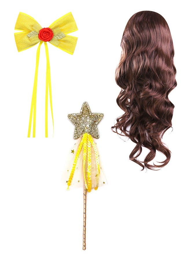 Belle Princess Costume Party Dress Set For Girls - Image 4