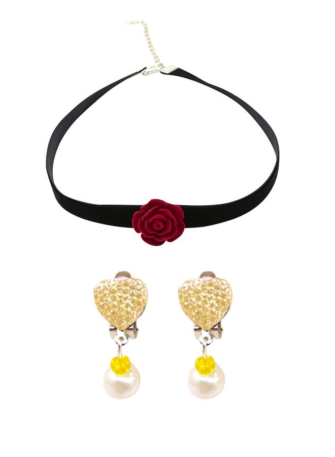 Belle Princess Costume Party Dress Set For Girls - Image 3