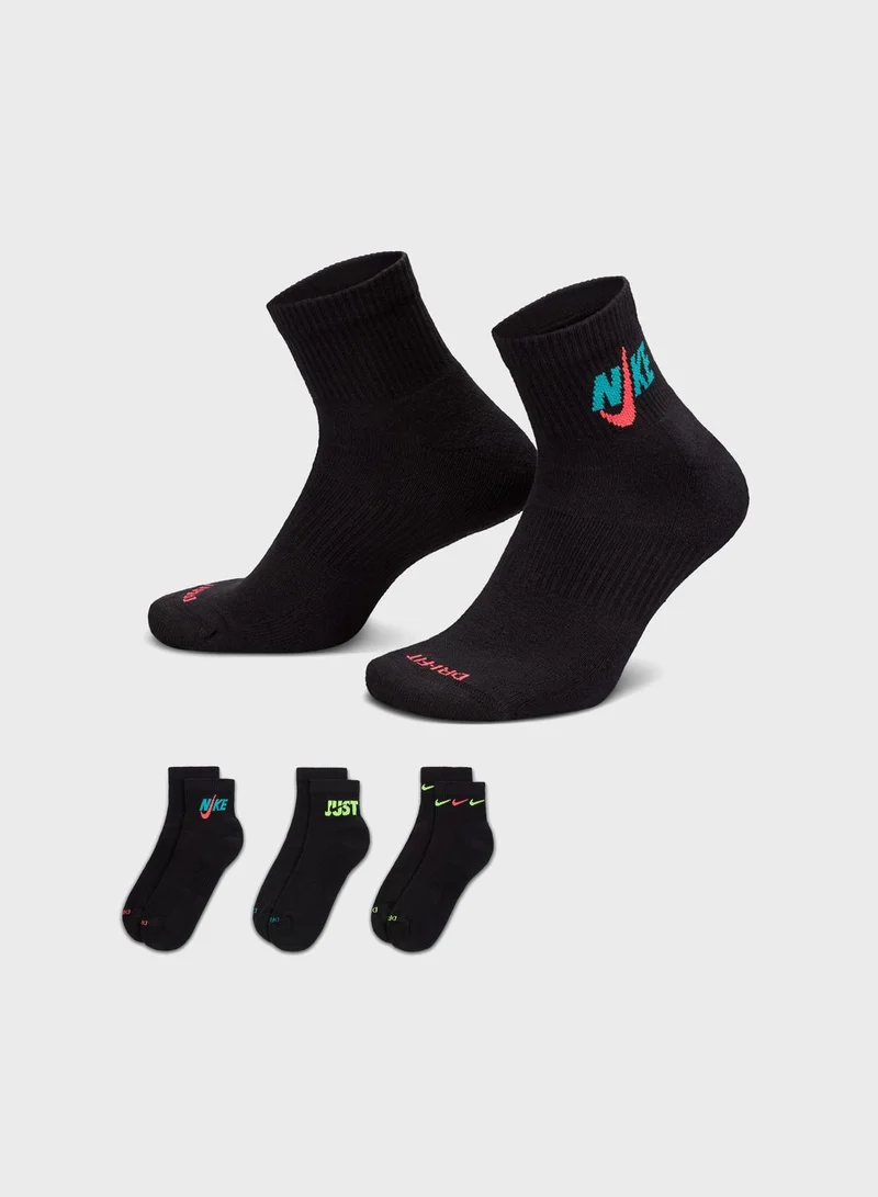 Nike 3 Pack Everyday Ankle Socks