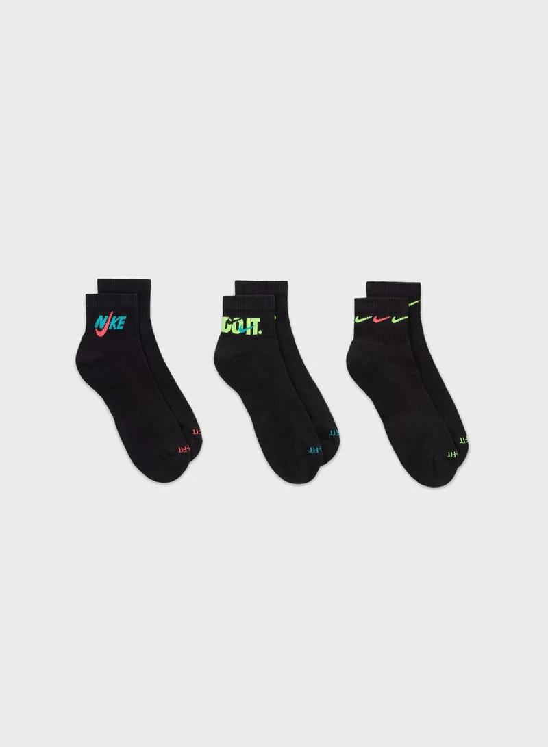 Nike 3 Pack Everyday Ankle Socks