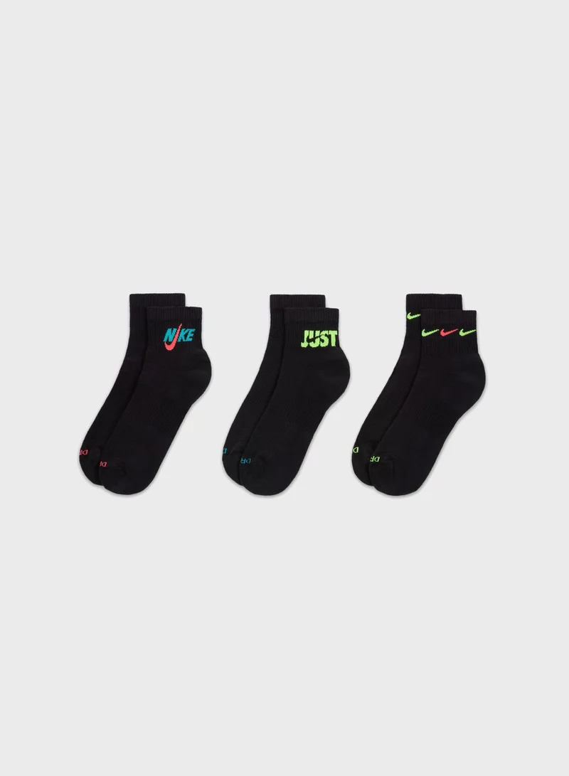 Nike 3 Pack Everyday Ankle Socks