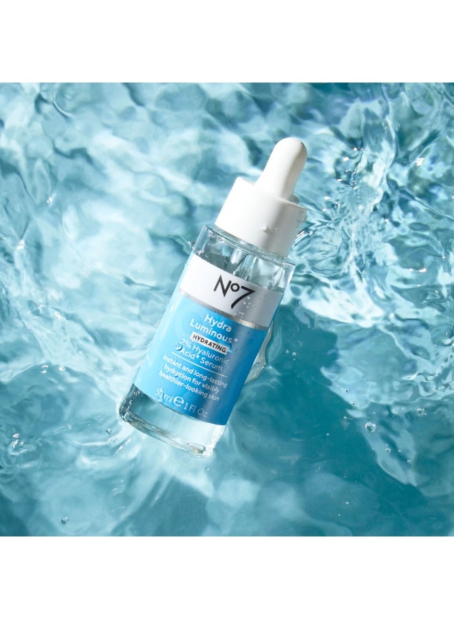 Boots No.7 Boots No7 Hydraluminous+ 2% Hyaluronic Acid Facial Serum - 30ml - Image 1