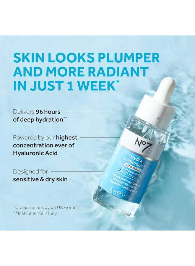 Boots No.7 Boots No7 Hydraluminous+ 2% Hyaluronic Acid Facial Serum - 30ml - Image 3