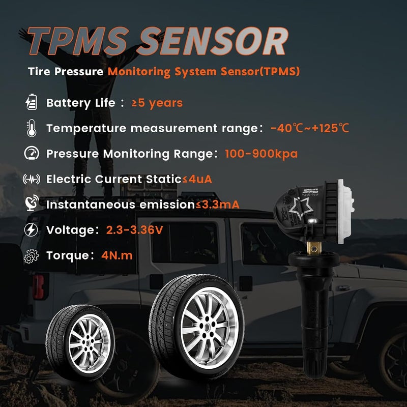 مجموعة من 1 مستشعر ضغط الإطارات TPMS 315MHZ متوافق مع Buick Lure Lacrosse Encore Chevrolet Special Envoy Series Traverse Equinox GMC Arcadia Savannah H2 بديل لـ # 13598771 - Image 2