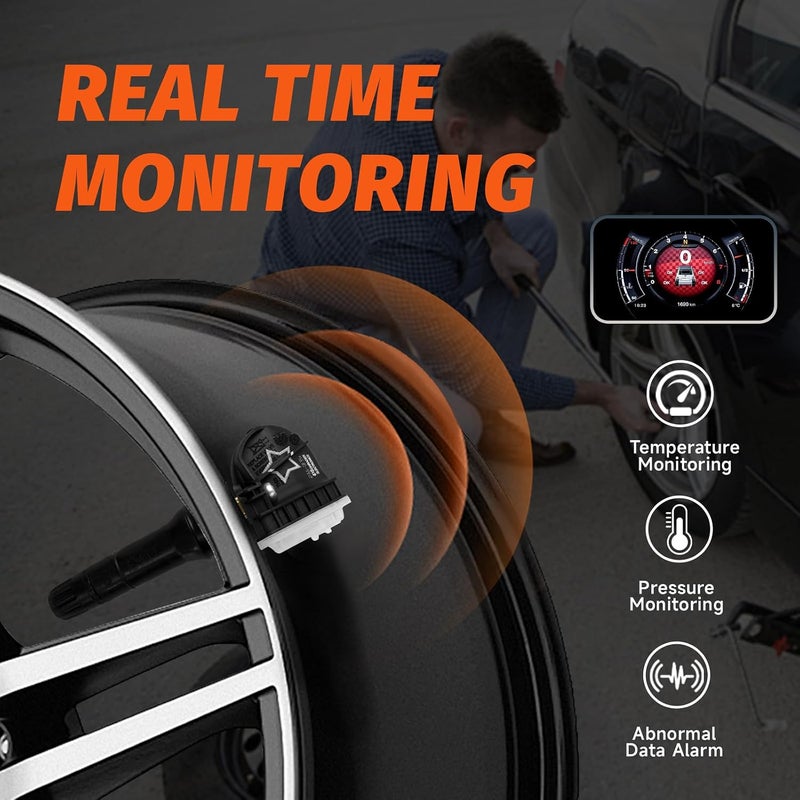 مجموعة من 1 مستشعر ضغط الإطارات TPMS 315MHZ متوافق مع Buick Lure Lacrosse Encore Chevrolet Special Envoy Series Traverse Equinox GMC Arcadia Savannah H2 بديل لـ # 13598771 - Image 5
