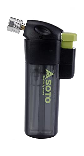 SOTO Butane Torch Lighter, Compact Windproof Pocket Lighter, Refillable, Adjustable Flame, Durable and Portable for Camping, Hiking, BBQs, and DIY Projects. Shipped Empty. - Image 1