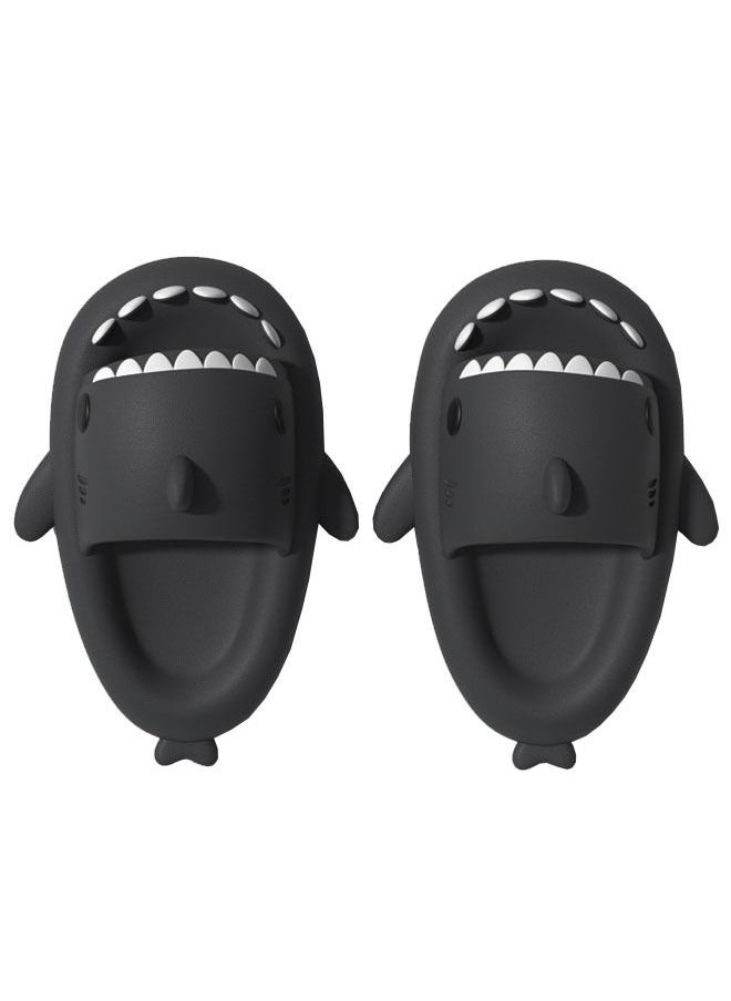 ZCM-HAPPY - Cute Shark Kids Slippers Non-Slip Flat Sandals Suitable for Outdoor or Indoor Soft and Comfortable Slippers - Image 1