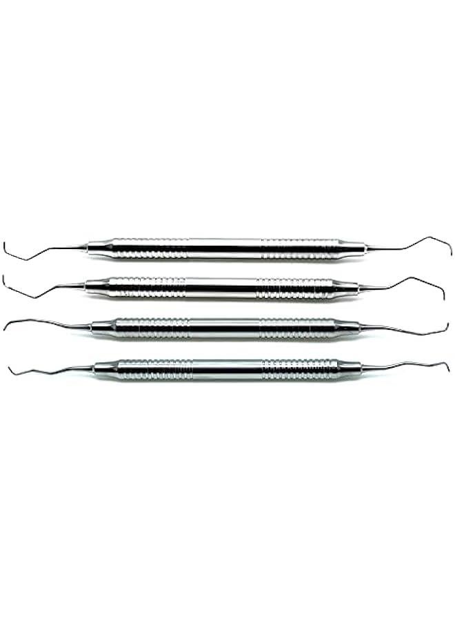 عربست 4 قطع من أدوات Gracey Curettes الاحترافية لطب الأسنان اللثوي 3/4، 5/6، 11/12، 13/14.  - Image 2