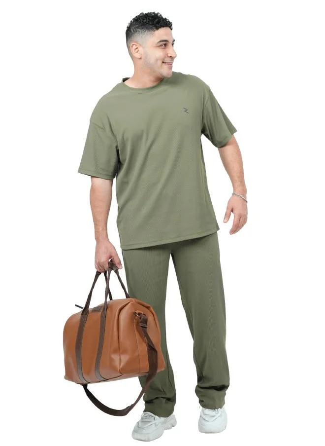ZAECY Men Travel Co-Ord Set