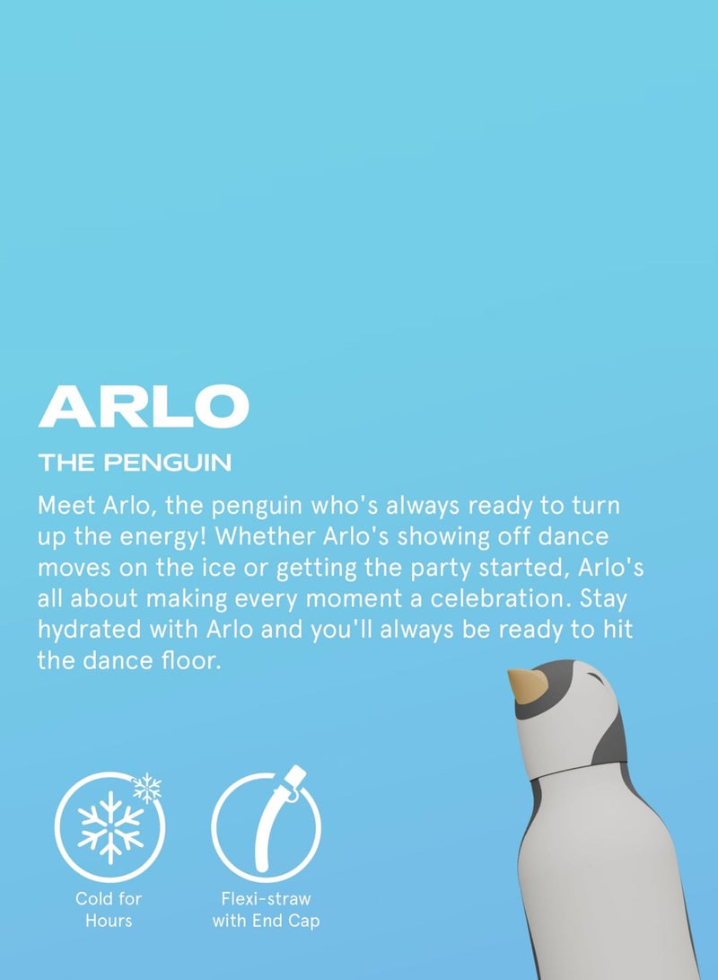 asobu Penguin with Brush Bestie Animal Bottle - Image 2