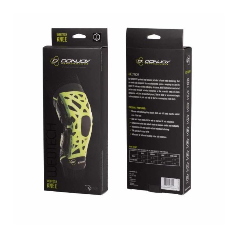 DonJoy Performance WEBTECH Knee Support Brace with Compression Undersleeve: Slime Green, Large - Image 5