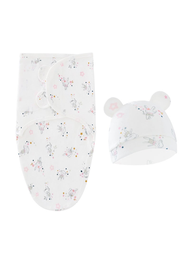 Generic Newborn swaddle comfortable sleeping bag with hood set delivery room swaddle  - Image 1