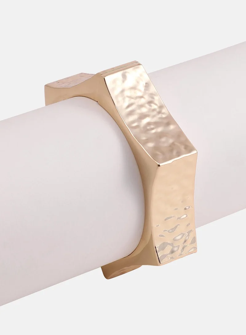 SOHI Dented-Bolt Bangle Artificial Bracelet Jewellery