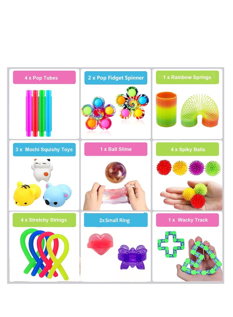 Raxoom Sensory Fidget Toys Set 42 Pack, Stress Relief Fidget Hand Toys for Adults and Kids, Sensory Fidget and Squeeze Widget for Relaxing Therapy - Image 3