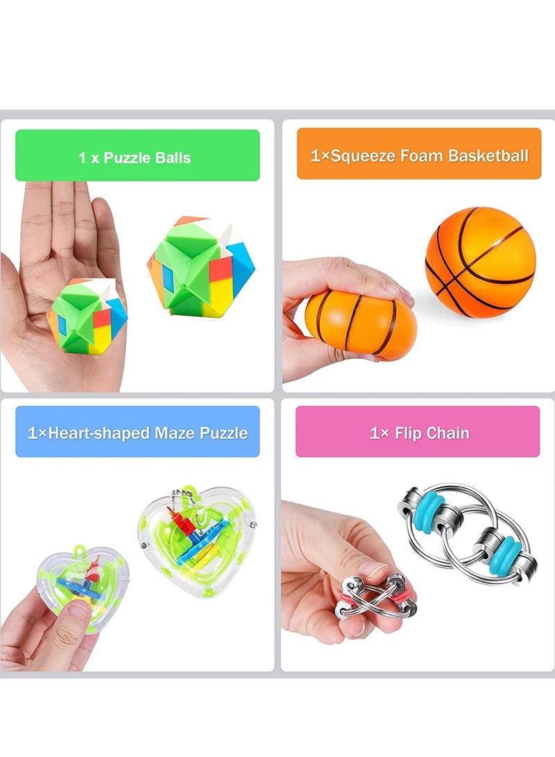 Raxoom Sensory Fidget Toys Set 42 Pack, Stress Relief Fidget Hand Toys for Adults and Kids, Sensory Fidget and Squeeze Widget for Relaxing Therapy - Image 5