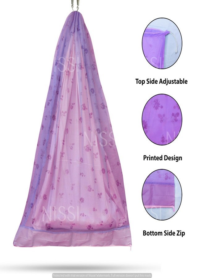 NISSI Cotton Infants Washable Mosquito Net for Baby Cradle/Mosquito Net for Baby Jhula/Baby Swing with Zip Opening (0-3 Yrs) - Image 3